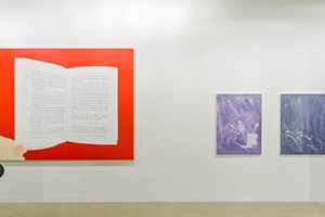 Frances Stark and Michael Krebber, <a href='/art-galleries/galerie-buchholz/' target='_blank'>Galerie Buchholz</a>, Art Basel (13–16 June 2019). Courtesy Ocula. Photo: Charles Roussel.
